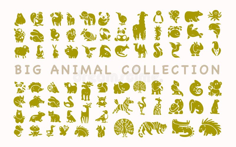 Vector la raccolta delle icone animali sveglie piane isolate su fondo bianco royalty illustrazione gratis Vector la raccolta delle icone animali sveglie piane isolate su fondo bianco royalty illustrazione gratis