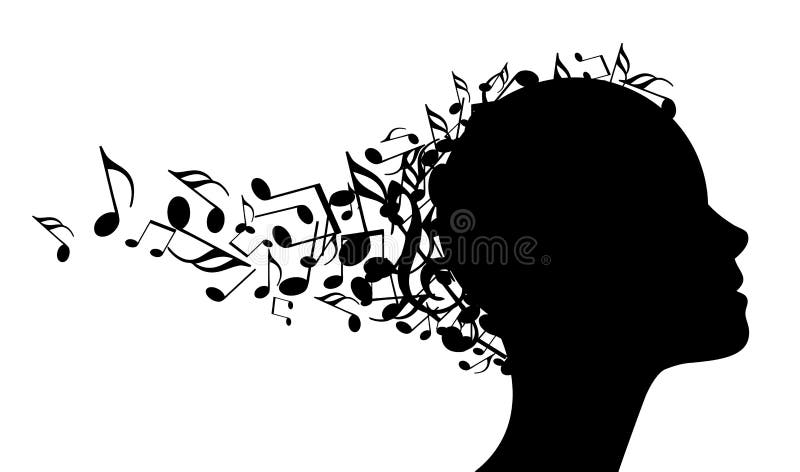 Vector la testa di musica illustrazione vettoriale