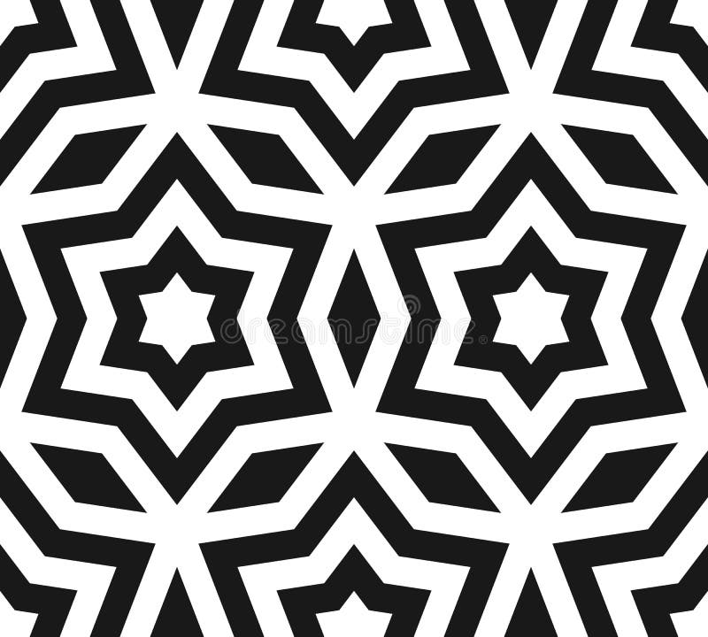 Vector la textura inconsútil del modelo, negra y blanca del ornamento con lin libre illustration Vector la textura inconsútil del modelo, negra y blanca del ornamento con lin libre illustration