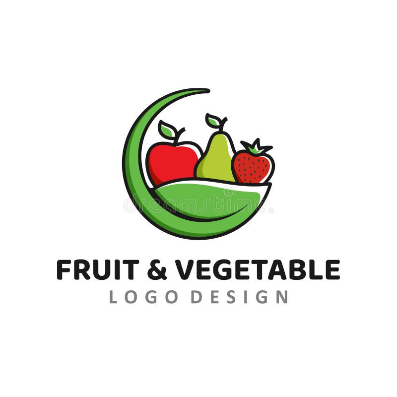 Vegetables and fruits logo hi-res stock photography and images - Alamy