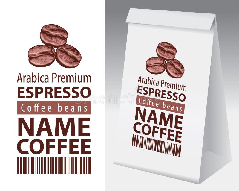 Paper Packaging Label Coffee Bean Stock Illustrations 701 Paper