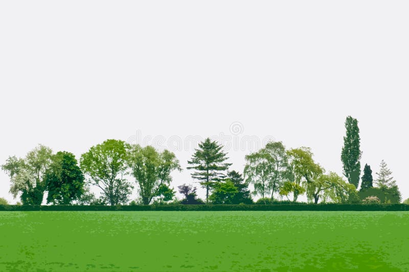 Vector landscape stock vector. Illustration of shrubs - 10531309