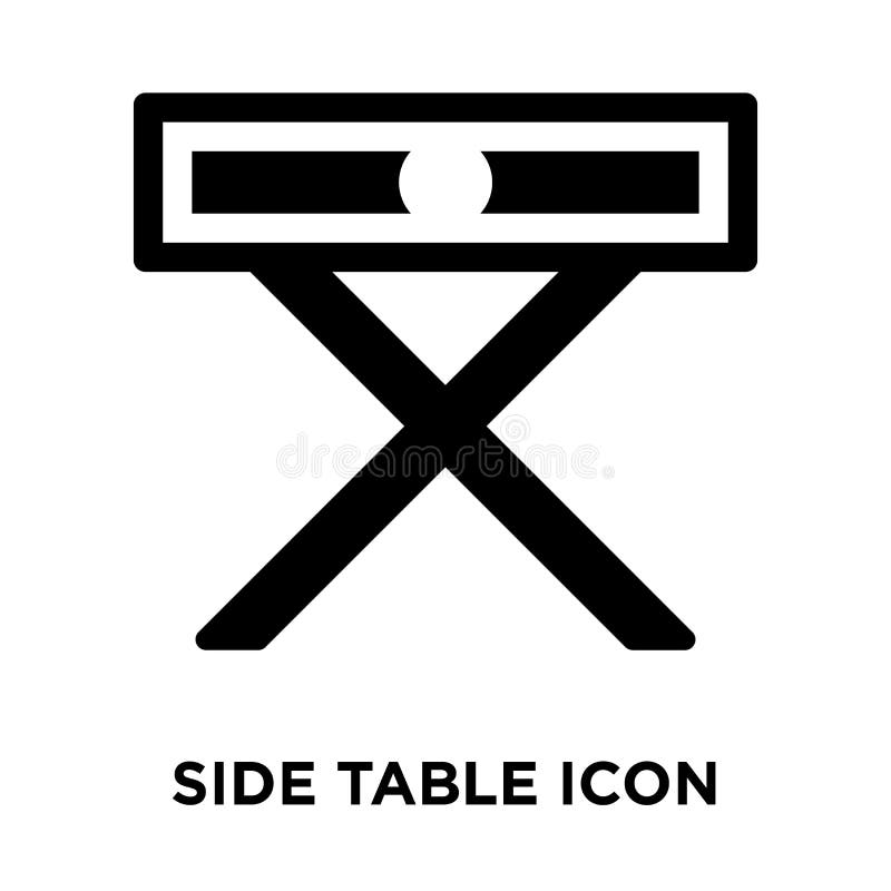 Vector lateral del icono de la tabla aislado en el fondo blanco, concep del logotipo stock de ilustración Vector lateral del icono de la tabla aislado en el fondo blanco, concep del logotipo stock de ilustración