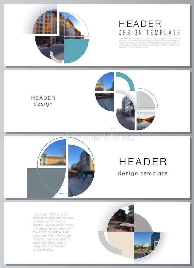 Vector layout of headers, banner design templates for website footer design, horizontal flyer design, website header vector illustration