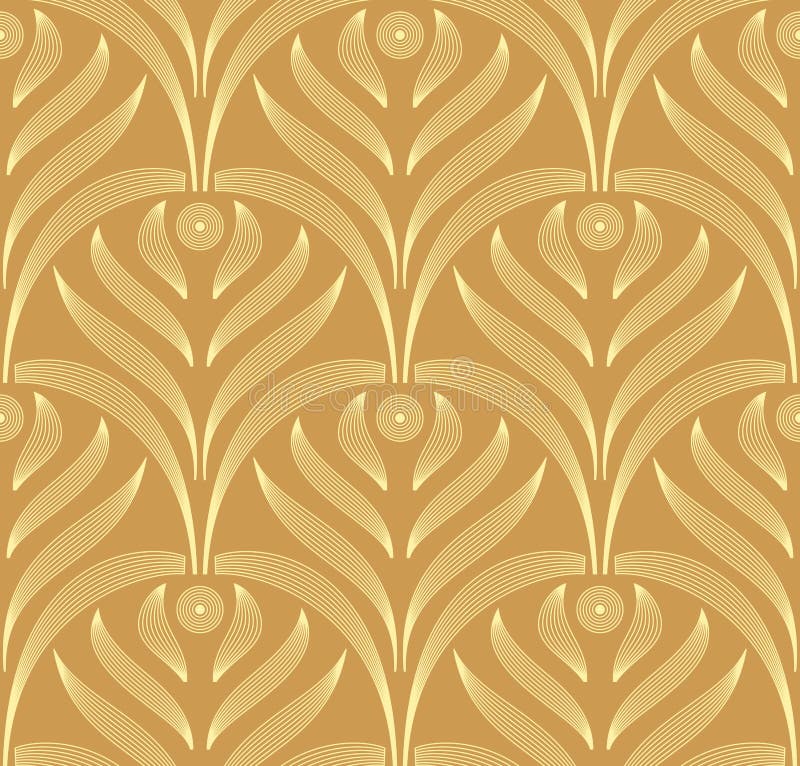 Vector leaves ornament seamless pattern