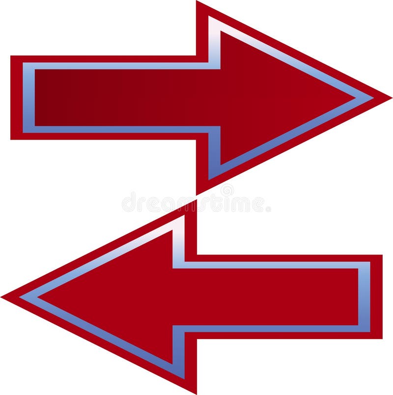 Săgeată stânga-vector dreapta royalty free illustration