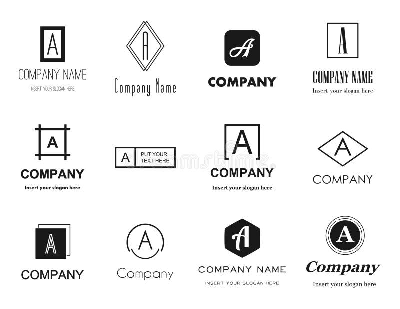 Vector letter A logos icons