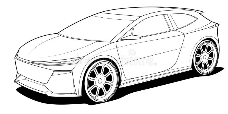 Car Outline Black White Car Stock Illustrations – 51,763 Car Outline