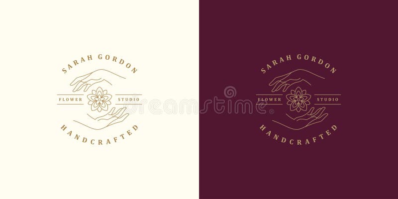 Vector Line Logo Emblem Design Template Female Gesture Hands And Flower Illustrations Simple Minimal Linear Style Stock Vector Illustration Of Icon Blooming Vector Line Logo Emblem Design Template Female Gesture Hands And Flower Illustrations Simple Minimal Linear Style Stock Vector Illustration Of Icon Blooming