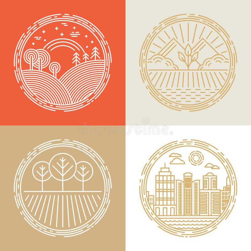 Vector linear icons royalty free illustration Vector linear icons royalty free illustration