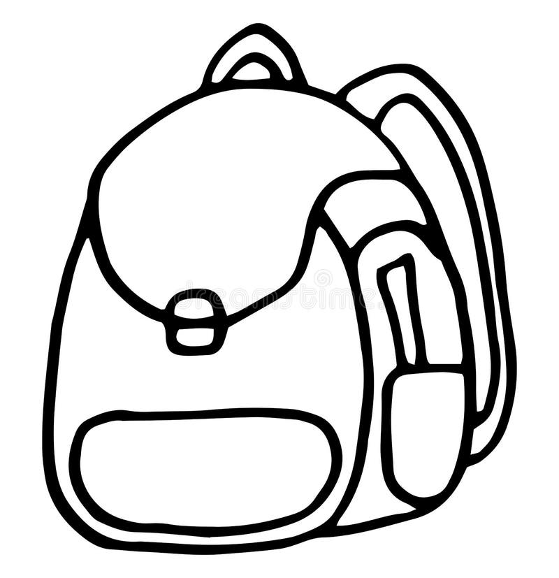 school bag clip art black and white