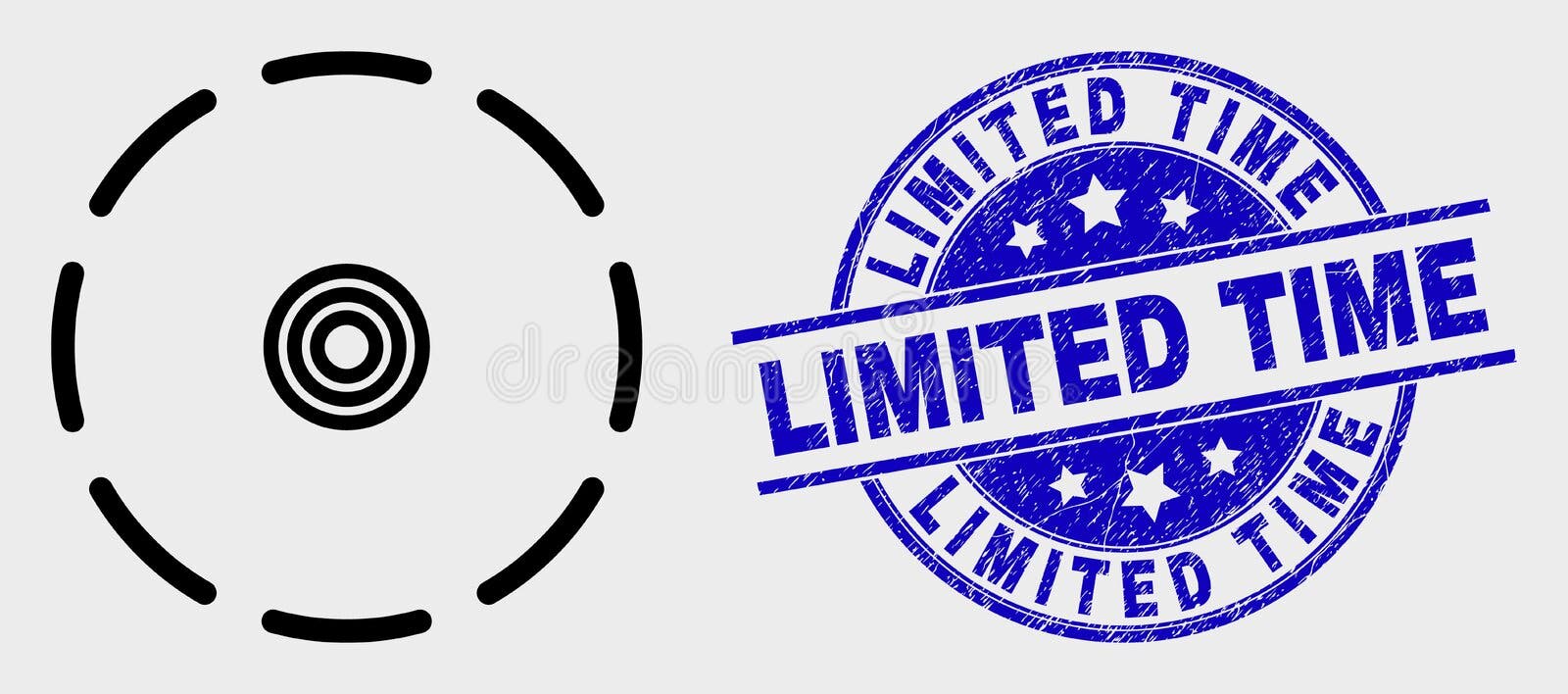 Limited time offer stamp sign seal Royalty Free Vector Image