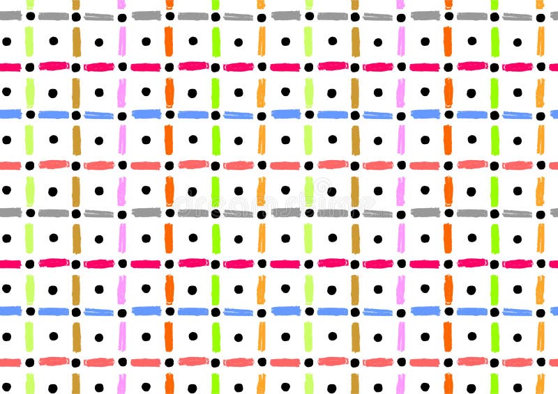 Vector lines and dots, decorative seamless patterns, geometric abstract vector background, modern print pattern, vertical and hori vector illustration