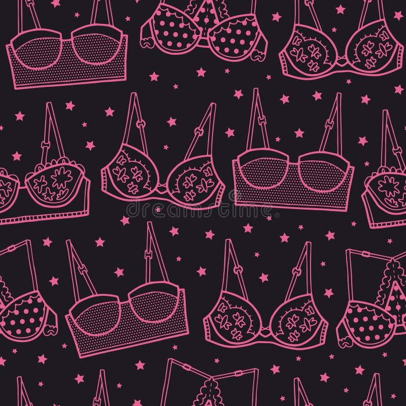 Vector Lingerie Texture Pattern in Pink and Black Stock Vector -  Illustration of lingerie, fashion: 168562941