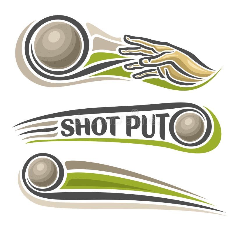 Shot put throwing stock vector. Illustration of vector 5049420