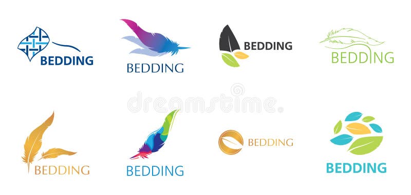 Vector logo of bed linen and bedding royalty free illustration