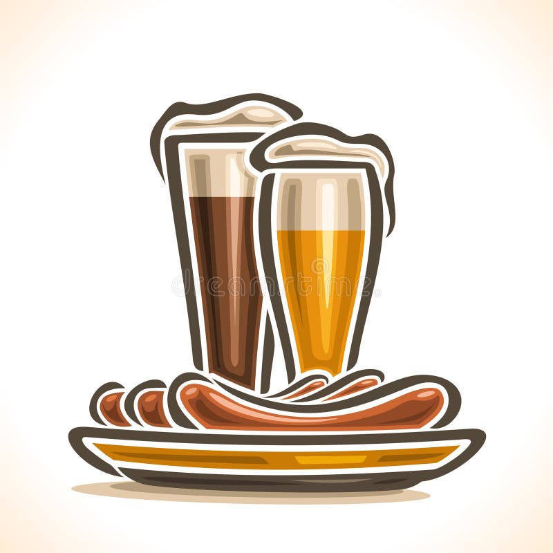 Vector logo for Beer and Sausages