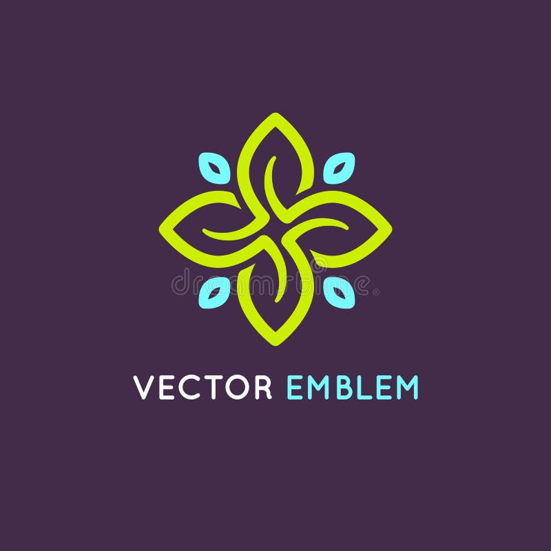 Vector logo design template - natural concept stock illustration Vector logo design template - natural concept stock illustration