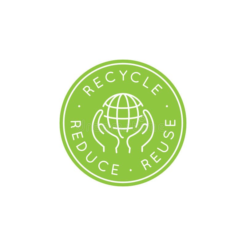 Vector logo design template - recycle and reuse, reduce concept