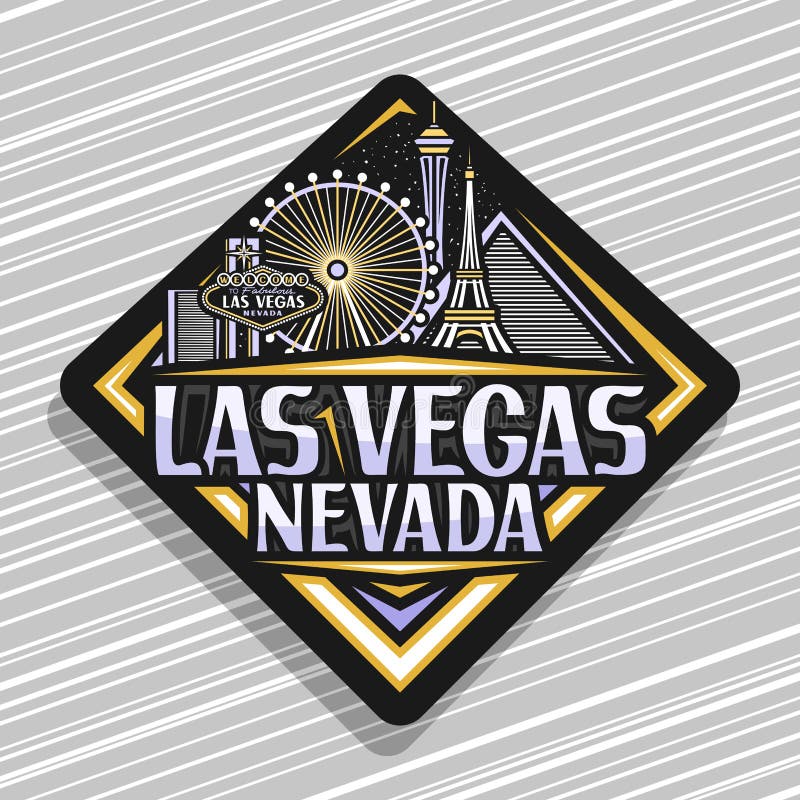 Las Vegas City Concept Logo Label Stock Vector (Royalty Free