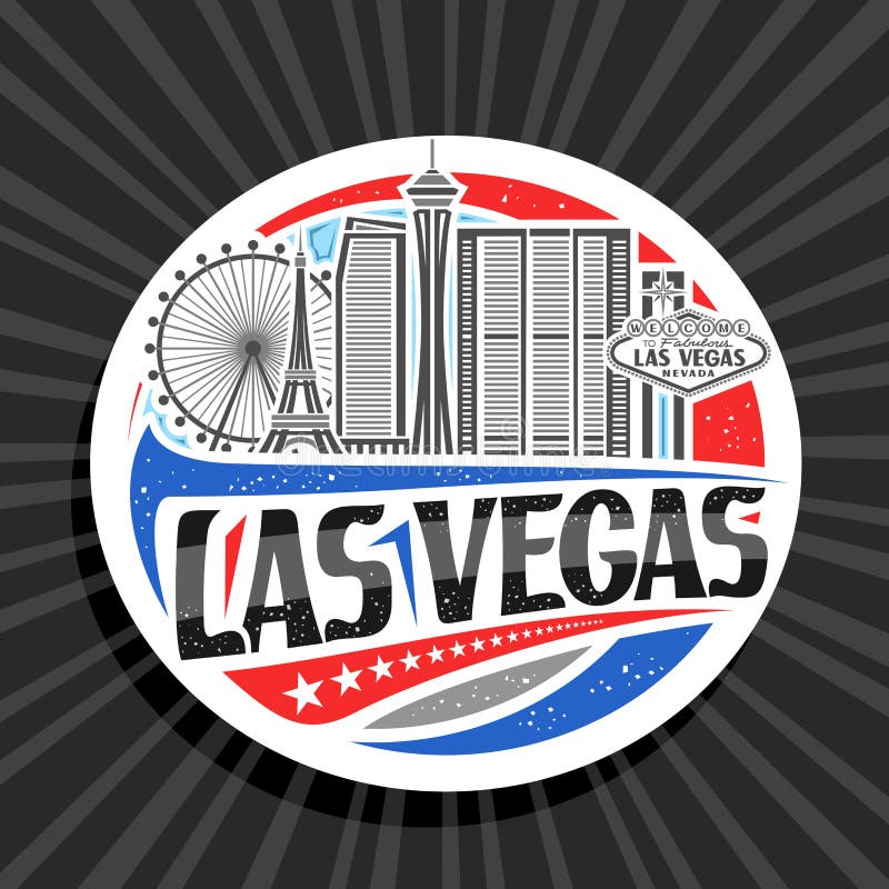 Vector logo for Las Vegas stock vector. Illustration of casino - 213008061
