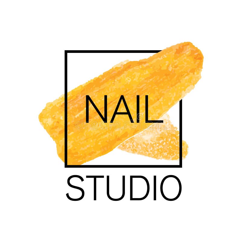 Vector Logo of Nail Care Studio, Nail Polish Stock Illustration
