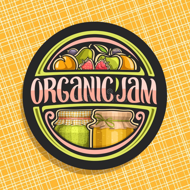 Vector Logo  For Organic Jam  Stock Vector Illustration of 
