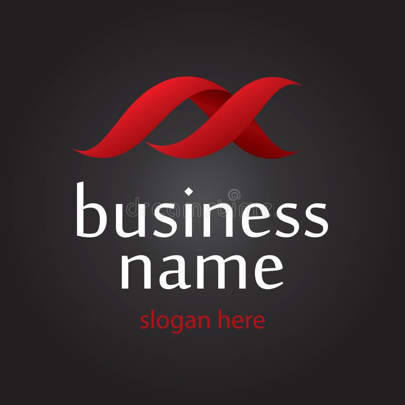 Red ribbon company logo stock vector. Illustration of reddish 11306907