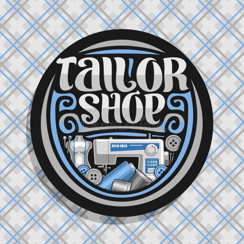 Logo Tailor Shop. Vector Emblem Of A Female Hand With A Needle And A ...
