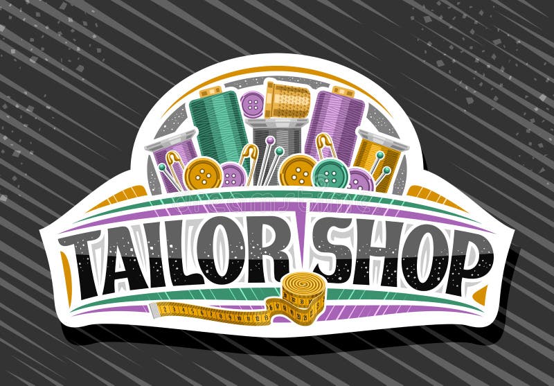 Vector Logo for Tailor Shop Stock Vector - Illustration of dressmaking ...