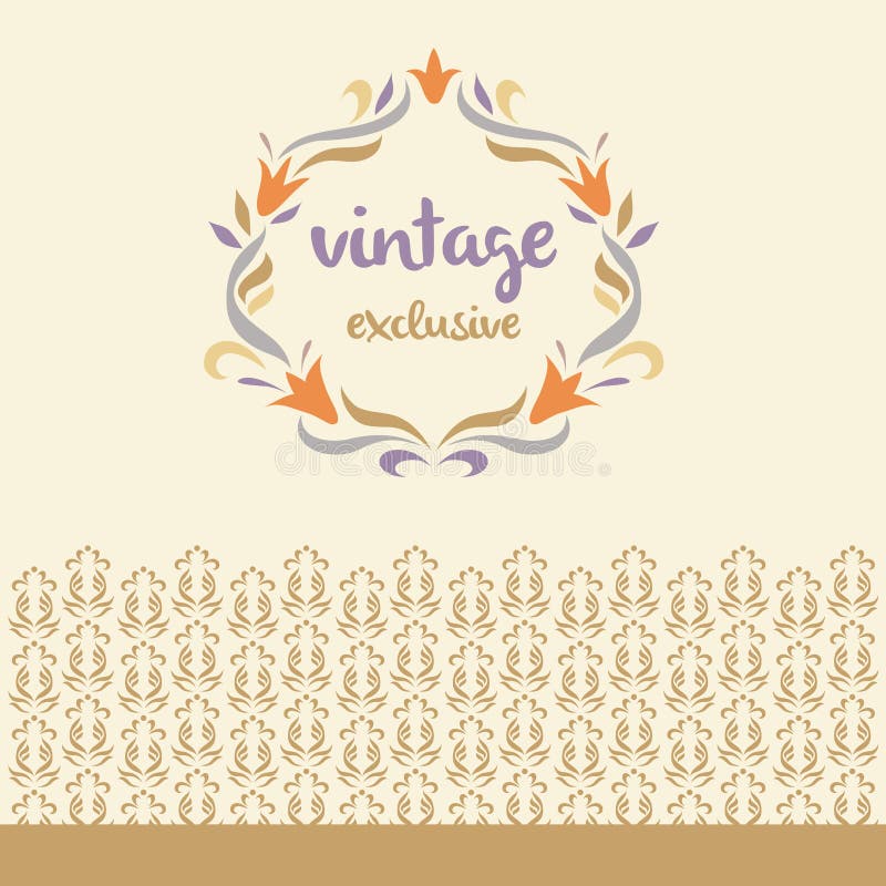 Vector Logo. Vintage, Exclusive. Vignette of Lily Stock Vector ...