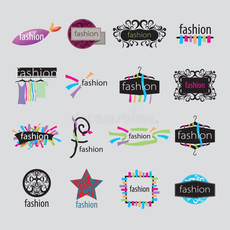 Vector Logos Fashion Accessories Stock Vector - Illustration of buttons ...