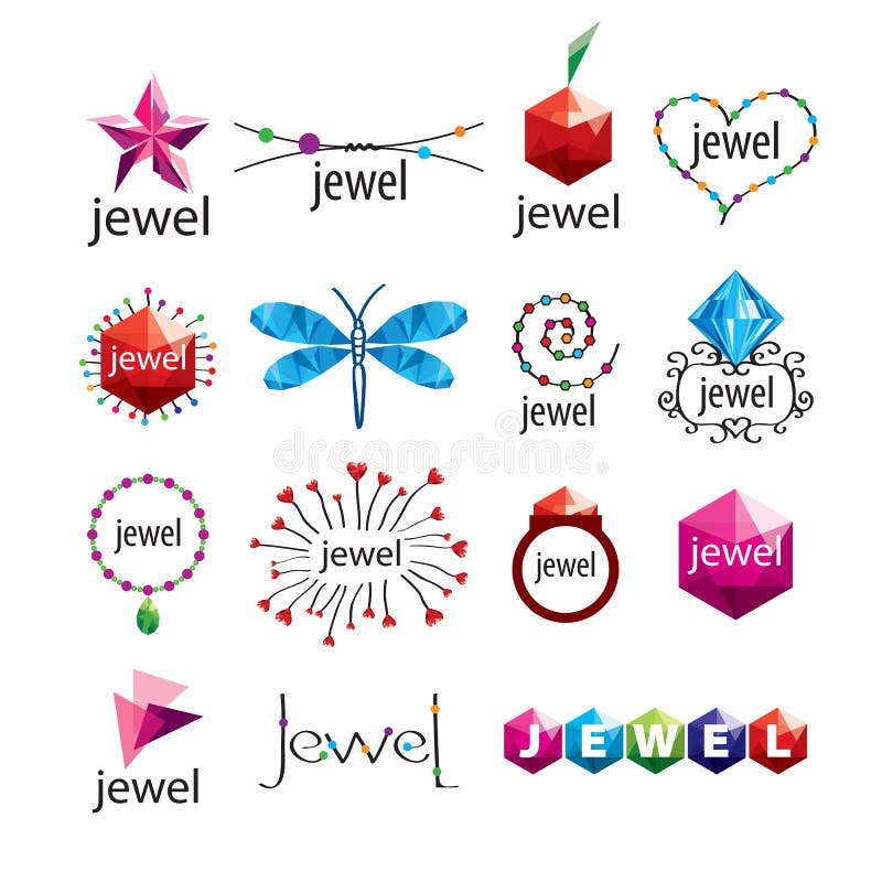 Vector Logos Jewelry and Fashion Accessories Stock Vector