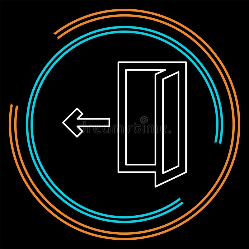 Vector logout icon - exit sign or register logout vector illustration