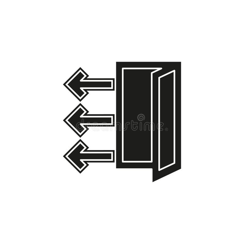 Vector logout icon - exit sign or register logout button vector illustration