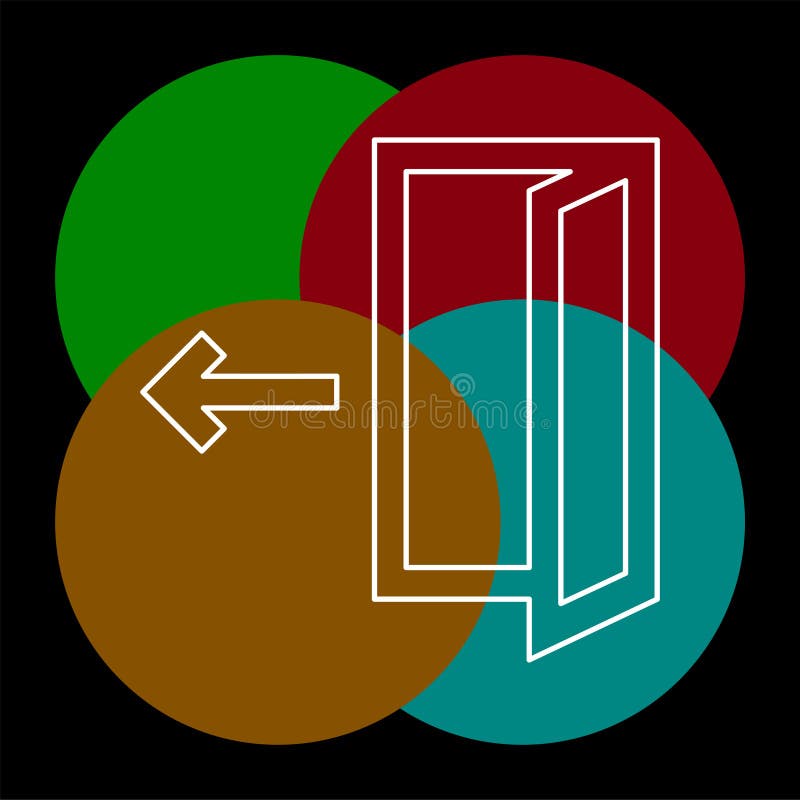 Vector logout icon - exit sign or register logout stock illustration