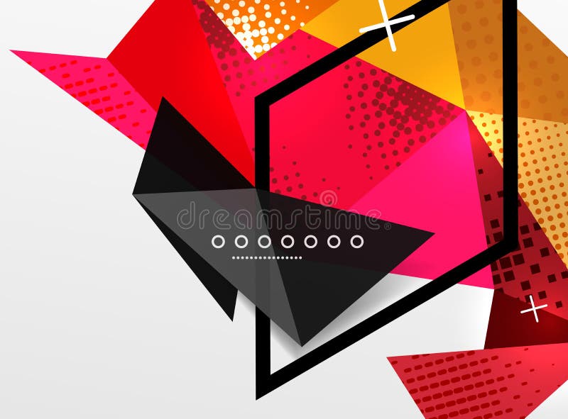 Vector los elementos abstractos geométricos de la composición del color, triangulares y poligonales del diseño, fondo digital ilustración del vector Vector los elementos abstractos geométricos de la composición del color, triangulares y poligonales del diseño, fondo digital ilustración del vector