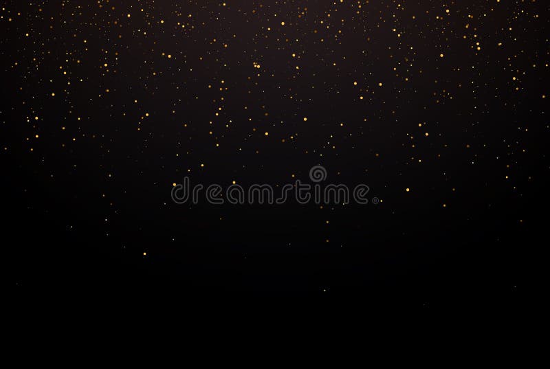 Vector Luxury Black Background with Gold Glitter Particles.Golden ...
