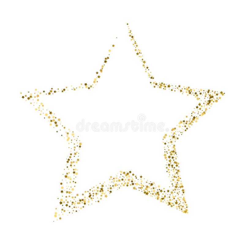 Vector luxury gold star. A beautiful golden star, consisting of