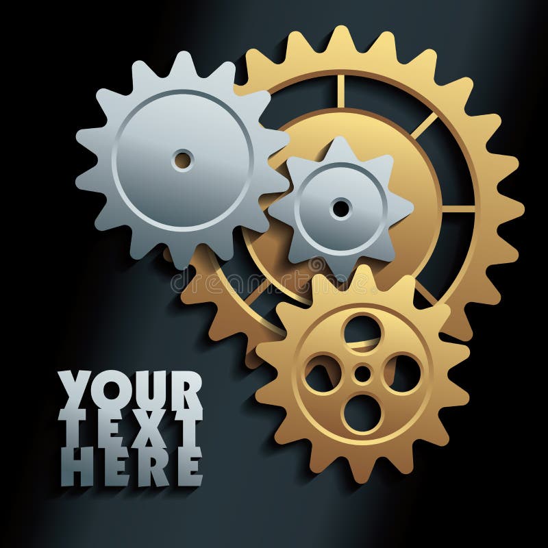 Vector machine gears stock vector. Illustration of graphic - 35547334