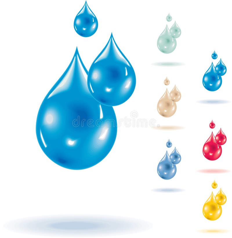 Vector macro waterdrops vector illustration