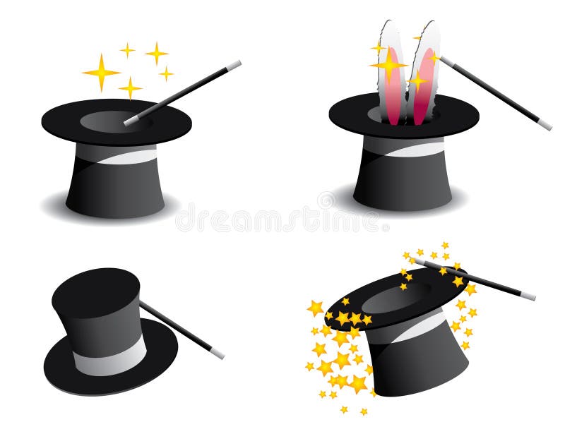 Vector magic hat royalty free illustration