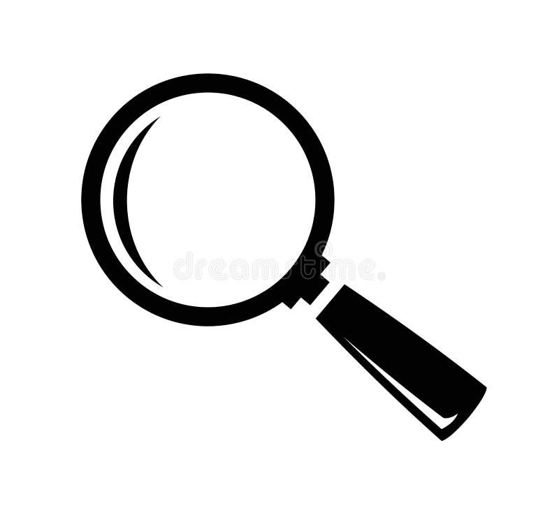 Vector magnifying glass stock illustration
