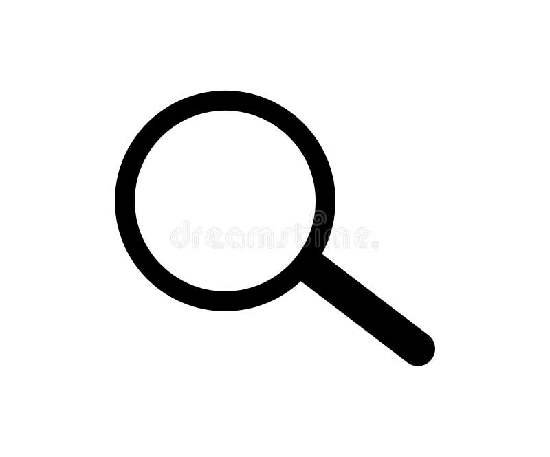Vector Magnifying Glass Icon Isolated on White Background. Search