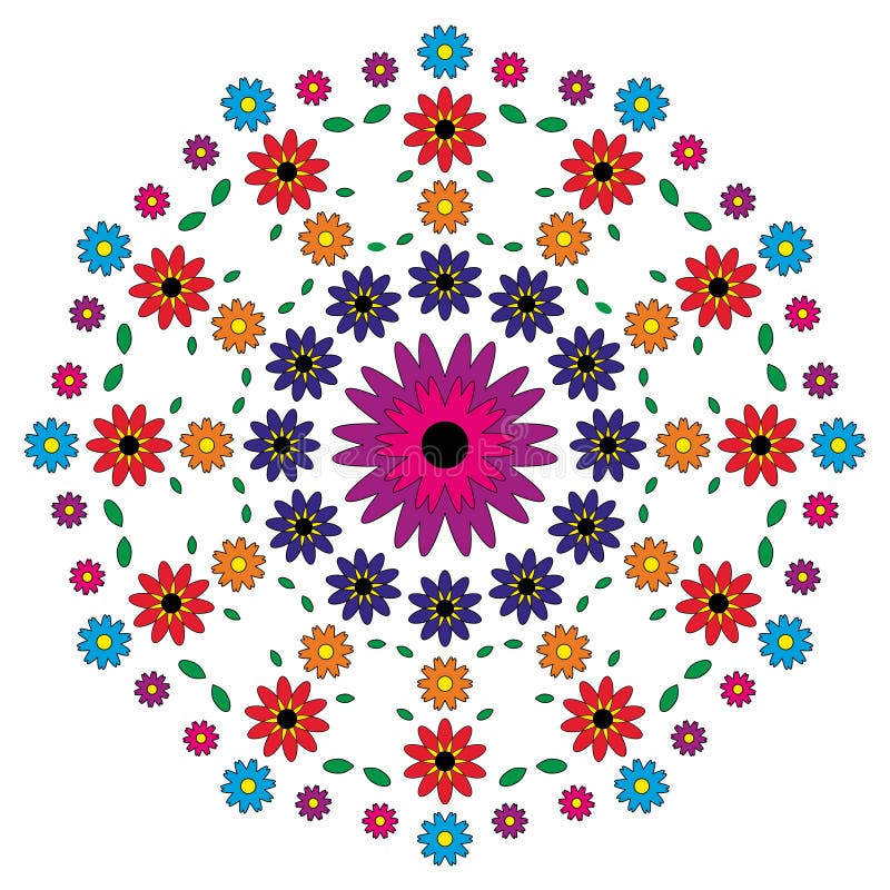 Páginas de colorir mandalas - diwali, padrões rangoli, Mandala