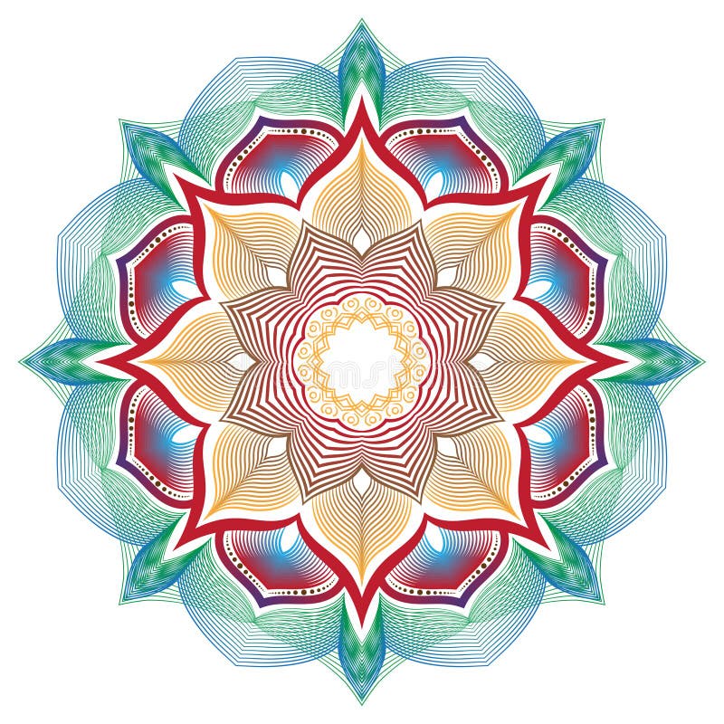 Download Vector Mandala With Flowers Ornament Stock Vector ...