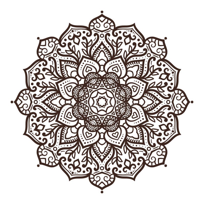 Mandala Coloring Page Flower Design Element for Adult Color Book Stock  Vector - Illustration of flower, isolated: 131401227