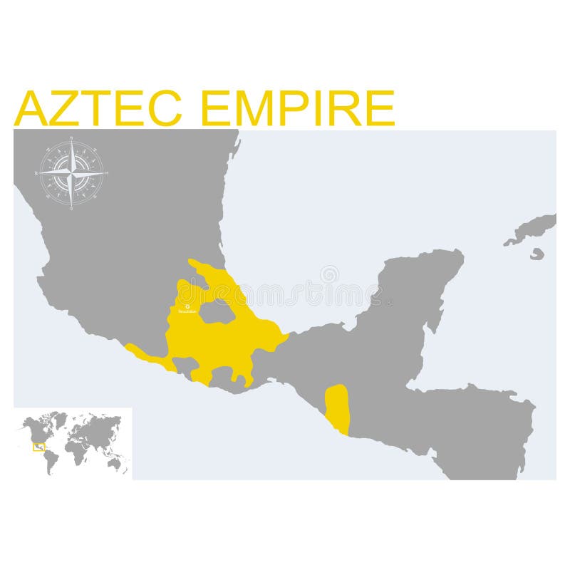Vector Map of the Aztec Empire Stock Vector - Illustration of ...