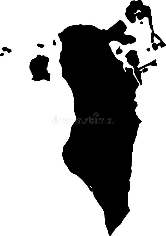 Vector map of bahrain stock illustration