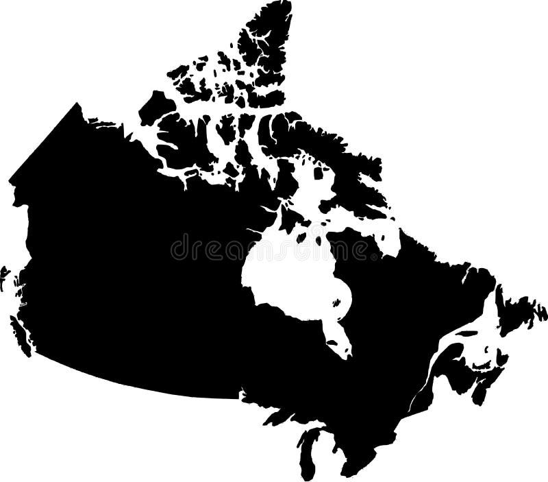 Vector map of canada